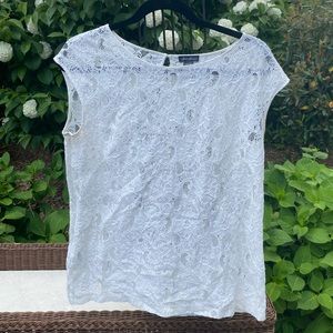 Eddie Bauer White Lace Top